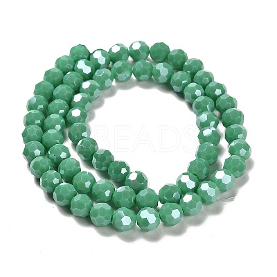 Electroplate Opaque Glass Beads Strands EGLA-A035-P8mm-A13-1