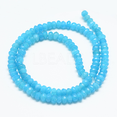 Natural White Jade Bead Strands X-G-R409-3x5-02-1