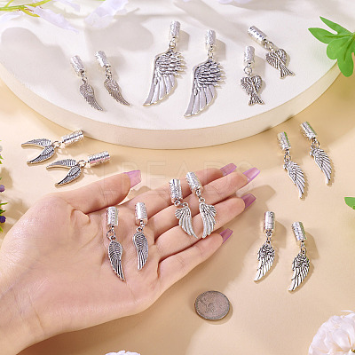 16Pcs 8 Style Alloy Cord End PALLOY-PJ00001-1