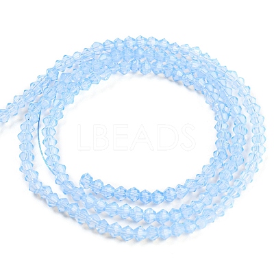 Baking Paint Transparent Glass Beads Strands DGLA-F029-J2mm-02-1