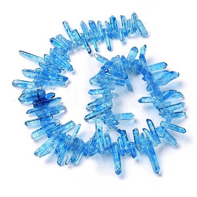 Natural Crackle Quartz Crystal Dyed Beads Strands G-I345-03B-1