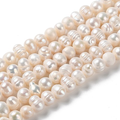 Natural Cultured Freshwater Pearl Beads Strands PEAR-E018-53-1