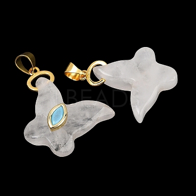 Natural Quartz Crystal Rock Crystal Pendants GG-CBA19F2-01G-06-1