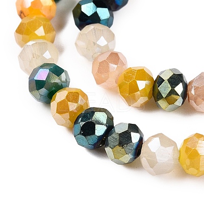 Electroplate Glass Beads Strands GLAA-T023-B16-10-1