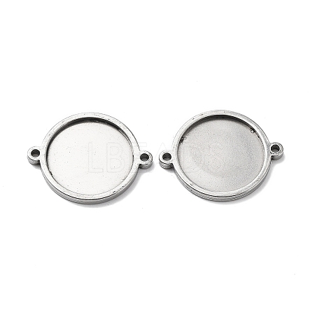 Non-Tarnish 201 Stainless Steel Cabochon Connector Settings STAS-E197-01P-1