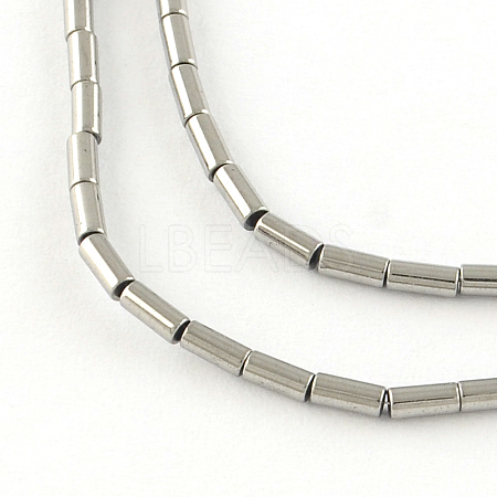 Column Electroplated Non-magnetic Synthetic Hematite Beads Strands G-R259-71F-1