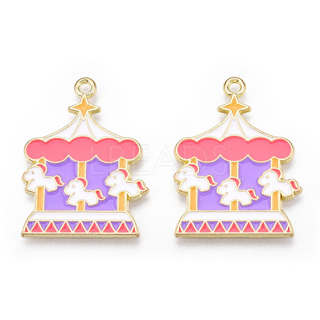 Circus Theme Alloy Enamel Pendants ENAM-P246-02D-1