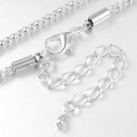 Iron Popcorn Chain Necklace Making MAK-J004-27S-1