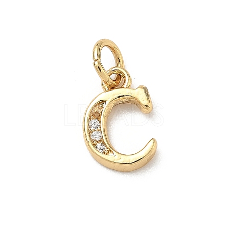 Brass Micro Pave Cubic Zirconia Charms LS-KK-I382-03G-C-1