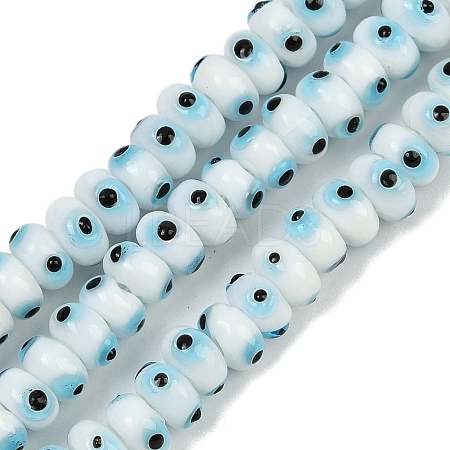 Handmade Evil Eye Lampwork Beads Strands LAMP-A007-02A-02-1