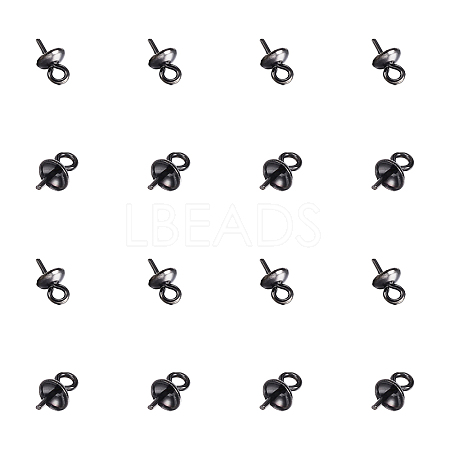Unicraftale 304 Stainless Steel Cup Pearl Peg Bails Pin Pendants STAS-UN0003-95B-1
