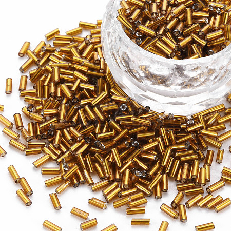 Plated Glass Bugle Beads SEED-S046-01A-41-1