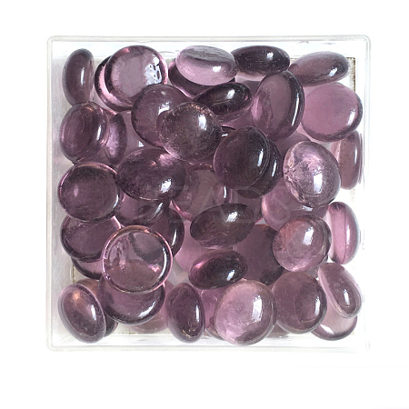 Transparent Glass Cabochons LS-GLAA-WH0015-20F-1