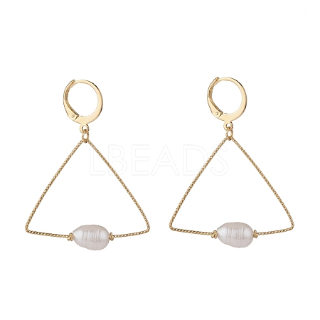 Large Triangle Wire Dangle Hoop Earrings EJEW-JE04724-03-1