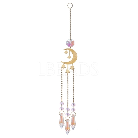 Metal Moon Star Hanging Ornaments PW-WG33340-03-1