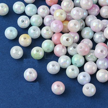 Two Tone Opaque Acrylic Beads SACR-YW0001-62A-1