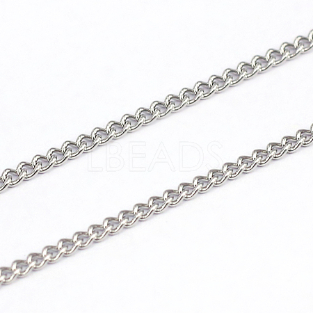 304 Stainless Steel Curb Chains CHS-O005-21C-1