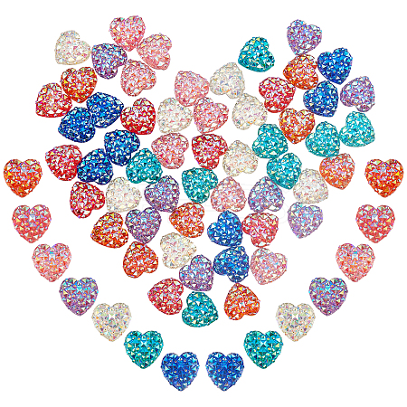 CHGCRAFT 280pcs 7 Colors Plastic Cabochons RESI-CA0001-23-1