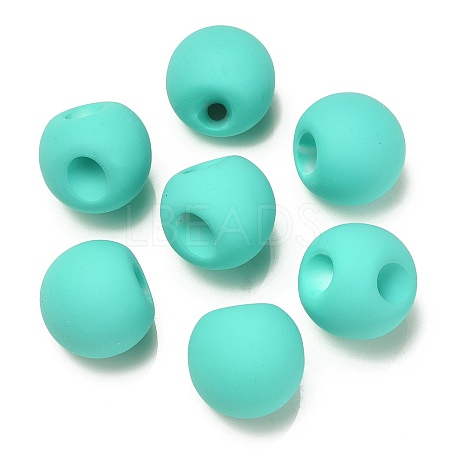 Rubberized Acrylic Beads OACR-G012-05C-1