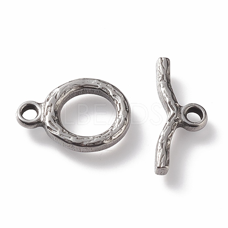 Non-Tarnish 304 Stainless Steel Toggle Clasps STAS-K209-06P-1