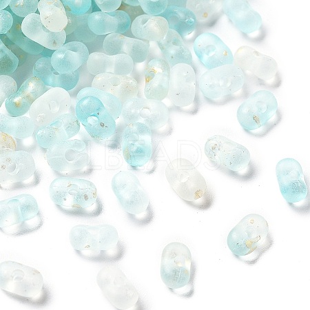 Gradient Color Transparent Frosted Acrylic Beads OACR-M023-06F-1