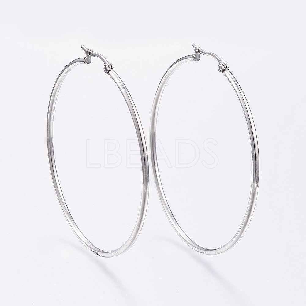 304 Stainless Steel Big Hoop Earrings