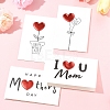 4Pcs 4 Styles Kraft Paper Greeting Cards AJEW-FS0001-29-7