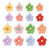 32Pcs 8 Colors 2 Sizes Resin Pendants RESI-TA0001-38-10