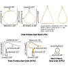 Unicraftale Big Wire Wrap Geometry Dangle Earring DIY Making Kit DIY-UN0003-02-5