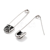 316 Surgical Stainless Steel Safety Pin Hoop Earrings for Women EJEW-Z050-32C-AS-2