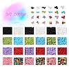 24 Style Opaque Colours Seed & Baking Paint Glass Round Seed Beads SEED-YW0001-29-2