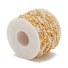 Handmade CCB Plastic Imitation Pearl Beaded Chains CHC-K011-31G-4