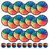 Polyester Foldable Flying Disc Fans with Storage Bag AJEW-WH00670-127A-1