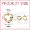 2Pcs Brass Micro Pave Cubic Zirconia Pendants KK-TA0002-78A-G-2