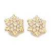 Rack Plating Brass Micro Pave Clear Cubic Zirconia Buttons KK-K293-11G-1