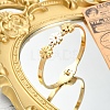 1Pc Adjustable Flower Vacuum Plating 304 Stainless Steel Bangles for Women BJEW-YW0001-16-4