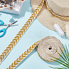 about 10.5~11 yards Ethnic Style Polycotton Jacquard Leaf Ribbons OCOR-GO0001-15C-5