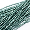 Faceted Rondelle Full Rainbow Plated Electroplate Glass Beads Strands EGLA-M004-2mm-A15-1