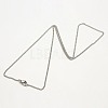 Trendy Unisex 304 Stainless Steel Twisted Chain Necklaces NJEW-M043-B-02-2