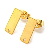201 Stainless Steel Stud Earrings Finding STAS-B045-17G-1