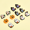 CHGCRAFT 10pcs 5 style Halloween Silicone Beads SIL-CA0002-47-3