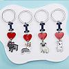 WEWAYSMILE 2 pcs Dog Keychain Car Keychain Pet Pendant Key-Ring Lovely Dog Key-ring Portable Metal Keychain Gift for Pet Lover Birthday Puppy Theme Party Supplies (Brownish Corgi) JX792A-5