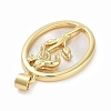 Rack Plating Brass Pave Shell Pendants KK-Z064-28G-03-2
