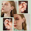 SUNNYCLUE 4Pcs 4 Style Crystal Rhinestone Butterfly Climber Wrap Around Cuff Earrings EJEW-SC0001-27-5