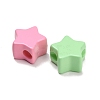 Opaque Acrylic Enamel European Beads AC-CBA917A-01C-2