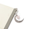 Natural Rose Quartz Raw Beads Bookmarks AJEW-JK00201-01-2