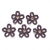 Glass Seed Beads Pendants FIND-R086-06F-1