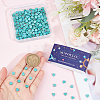 4 Strands Dyed Synthetic Turquoise Heart Beads Strands G-SC0002-61A-3