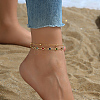 Double Layer Anklets for Women TI9641-1
