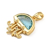 Rack Plating Glass Pendants KK-U035-14G-2